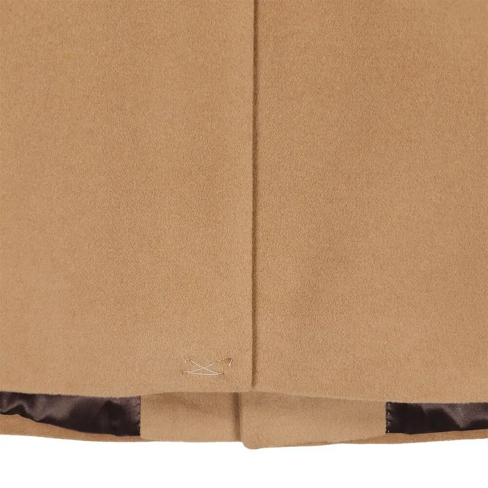 Michael Kors Mens Modern Fit Overcoat 44L Beige Camel Wool & Cashmere Blend NWT